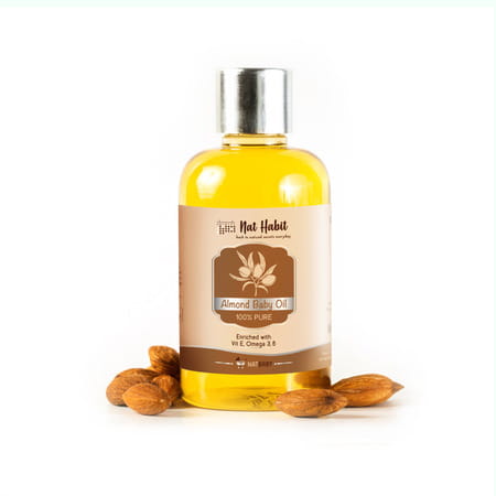 Nat Habit Pure Almond Baby Massage Oil For Hair & Skin Care | 100ml