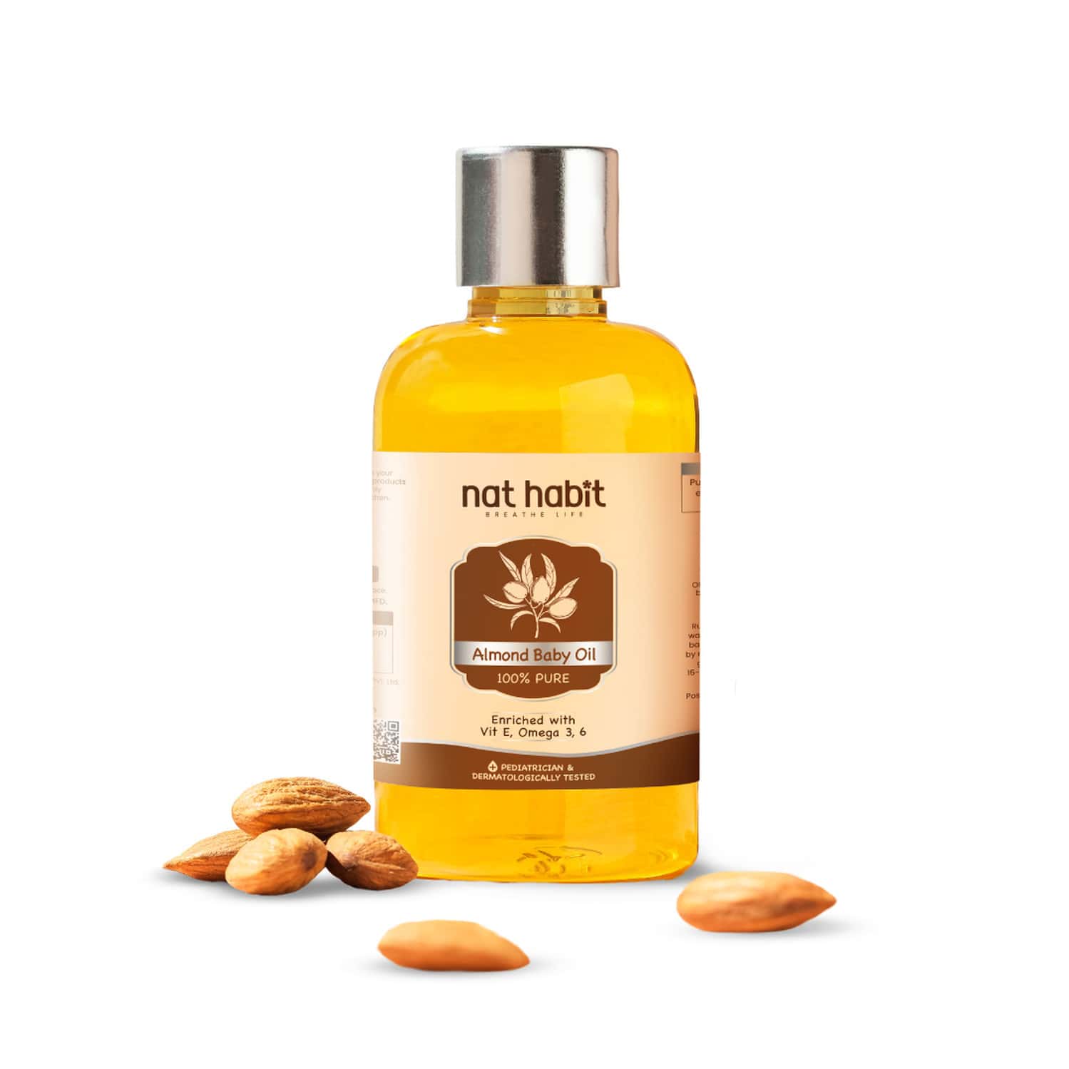 Nat Habit Pure Almond Baby Massage Oil For Hair & Skin Care | 100ml