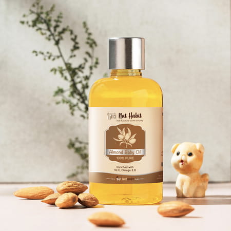 Nat Habit Pure Almond Baby Massage Oil For Hair & Skin Care | 100ml