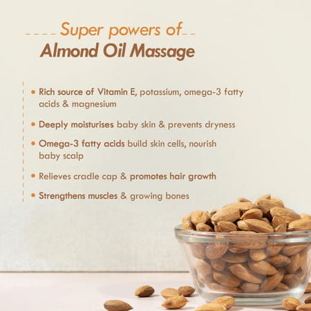 Nat Habit Pure Almond Baby Massage Oil For Hair & Skin Care | 100ml