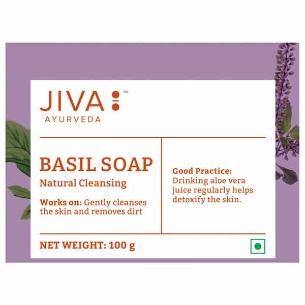 Jiva Basil Bathing Soap For Anti Pimple| Anti Acne- 100Gm (Pack Of 4)