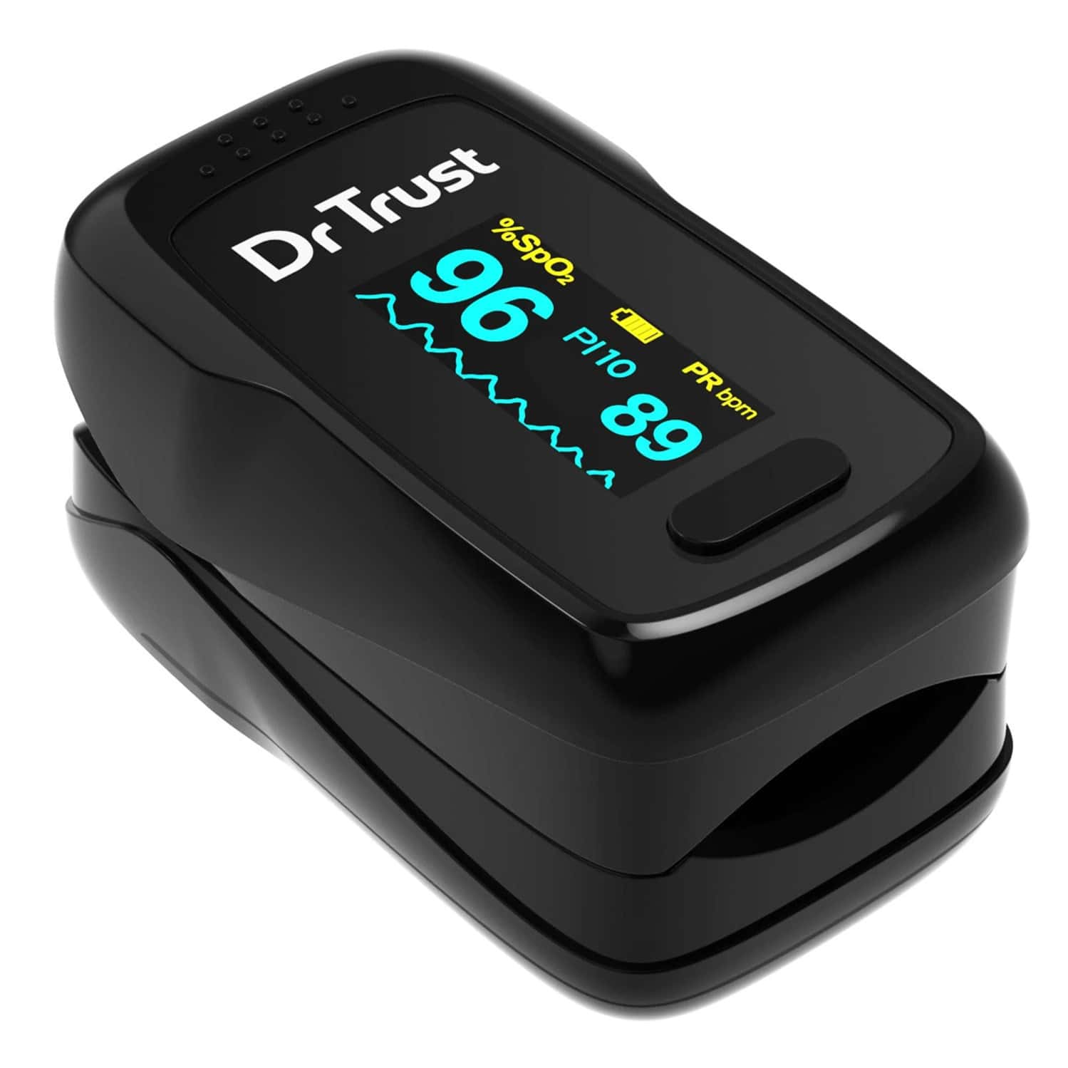 Dr Trust Usa Vital Fingertip Pulse Oximeter With Audio Visual Alarm Black 1 Nos