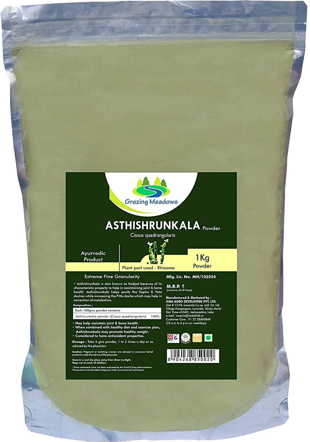Grazing Meadows Asthishrunkala Powder - 1 Kg Pack (Pack Of 5)