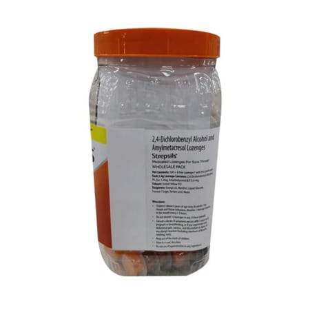 Strepsils Orange Flavour Jar 240 + 48 Free Lozenges