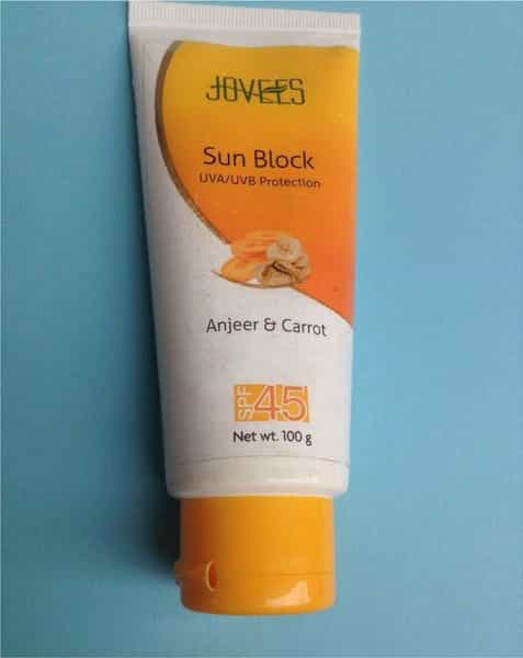 Jovees Anjeer And Carrot Sun Block Spf 45 Cream 100 Gm