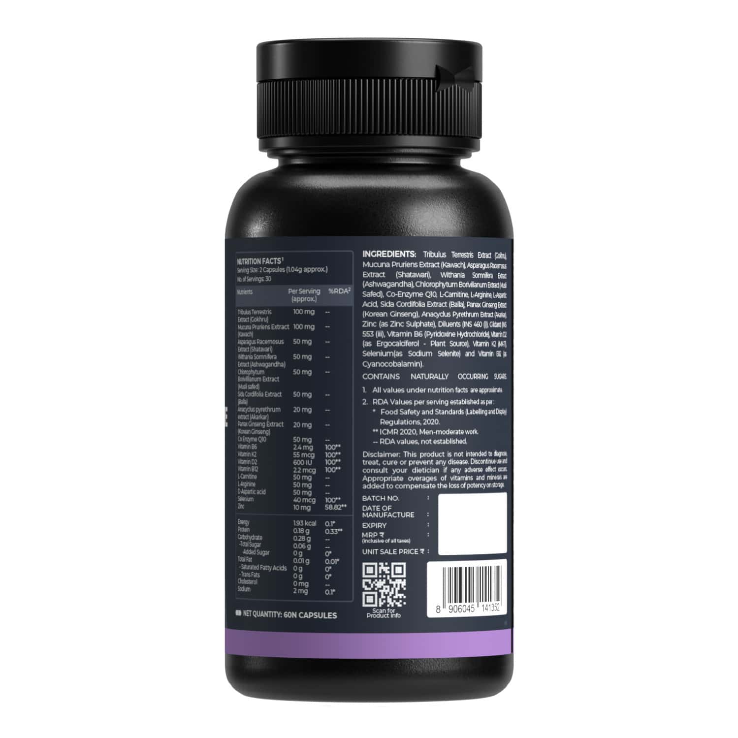 Buy NUTRABAY PRO TESTOSTERONE BOOSTER (NATURAL) 60 CAPSULES Online & Get Upto 60 OFF at PharmEasy