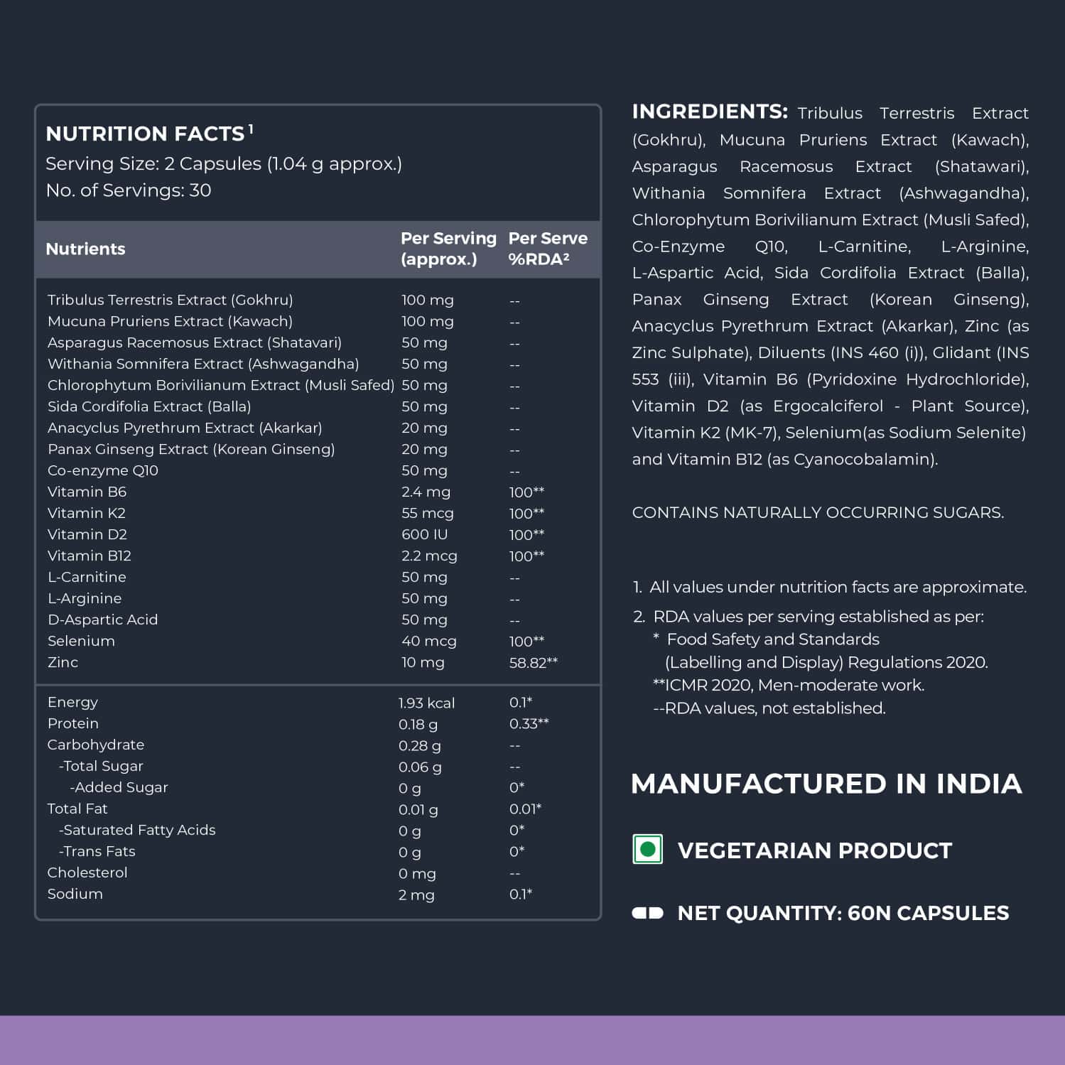 Buy NUTRABAY PRO TESTOSTERONE BOOSTER (NATURAL) 60 CAPSULES Online & Get Upto 60 OFF at PharmEasy