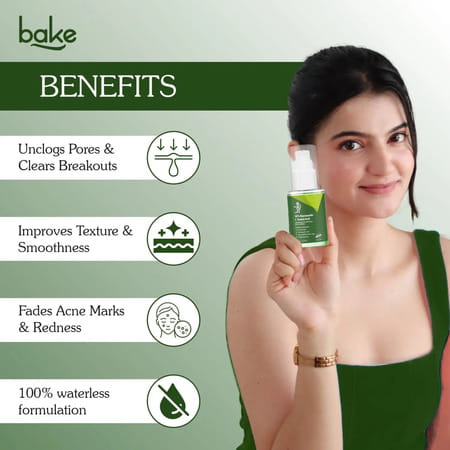 Bake 10% Niacinamide Face Serum With Azelaic For Acne Marks | Dark Spots & Oil Control (30Ml)