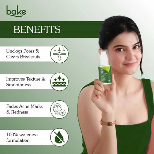 Bake 10% Niacinamide Face Serum With Azelaic For Acne Marks | Dark Spots & Oil Control (30Ml)