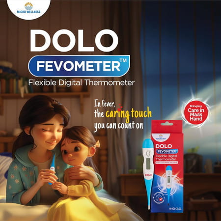 Dolofevometer Micro Wellness Dolo Fevometer - Flexible Digital Thermometer (Pack Of 2)