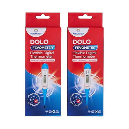 Dolofevometer Micro Wellness Dolo Fevometer - Flexible Digital Thermometer (Pack Of 2)