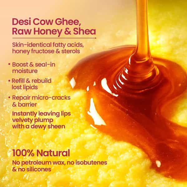 Nat Habit Beetroot Lip Butter With Desi Ghee & Honey Lip Balm For Natural Pink Lips | Moist 10G