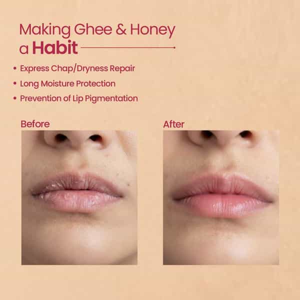 Nat Habit Beetroot Lip Butter With Desi Ghee & Honey Lip Balm For Natural Pink Lips | Moist 10G