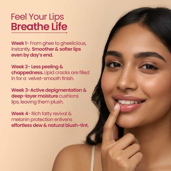 Nat Habit Beetroot Lip Butter With Desi Ghee & Honey Lip Balm For Natural Pink Lips | Moist 10G