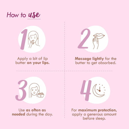 Nat Habit Beetroot Lip Butter With Desi Ghee & Honey Lip Balm For Natural Pink Lips | Moist 10g