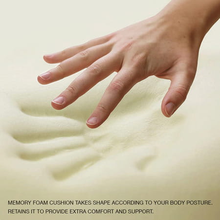 Elegant Fur Memory Foam Travel Pillow Grey