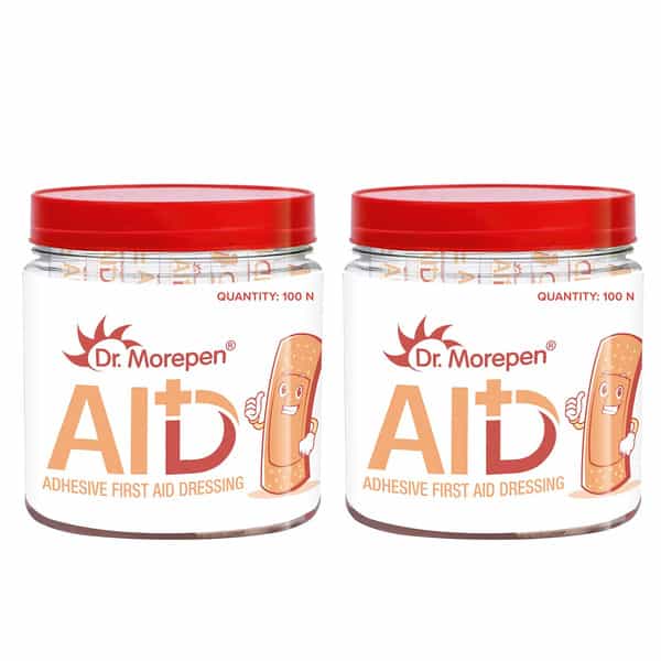 Dr. Morepen Aid Adhesive Band Aid Washproof | 100 No's | Pack Of 2