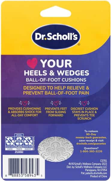 Dr. Scholl Ball Of Foot Cushions For High Heels One Size - 1 Pair