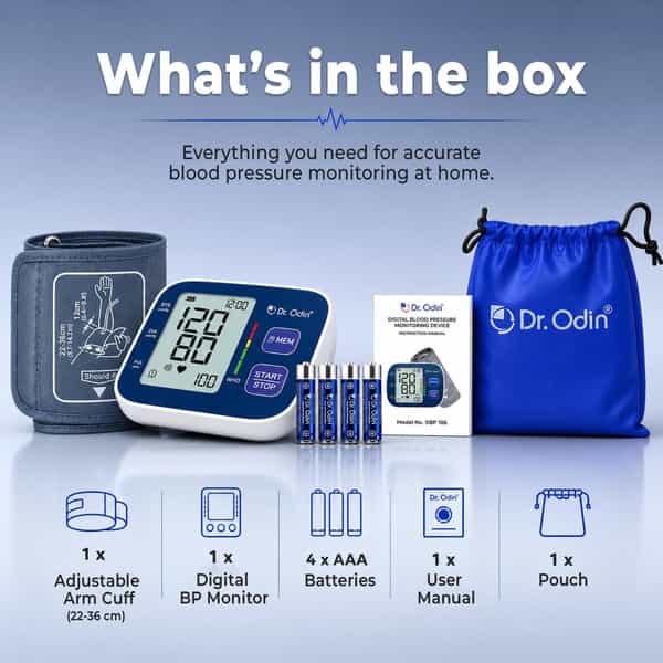 Dr. Odin Combo Of Obp106 Blood Pressure Monitor And Ac 307 Glucometer Kit Pack-10