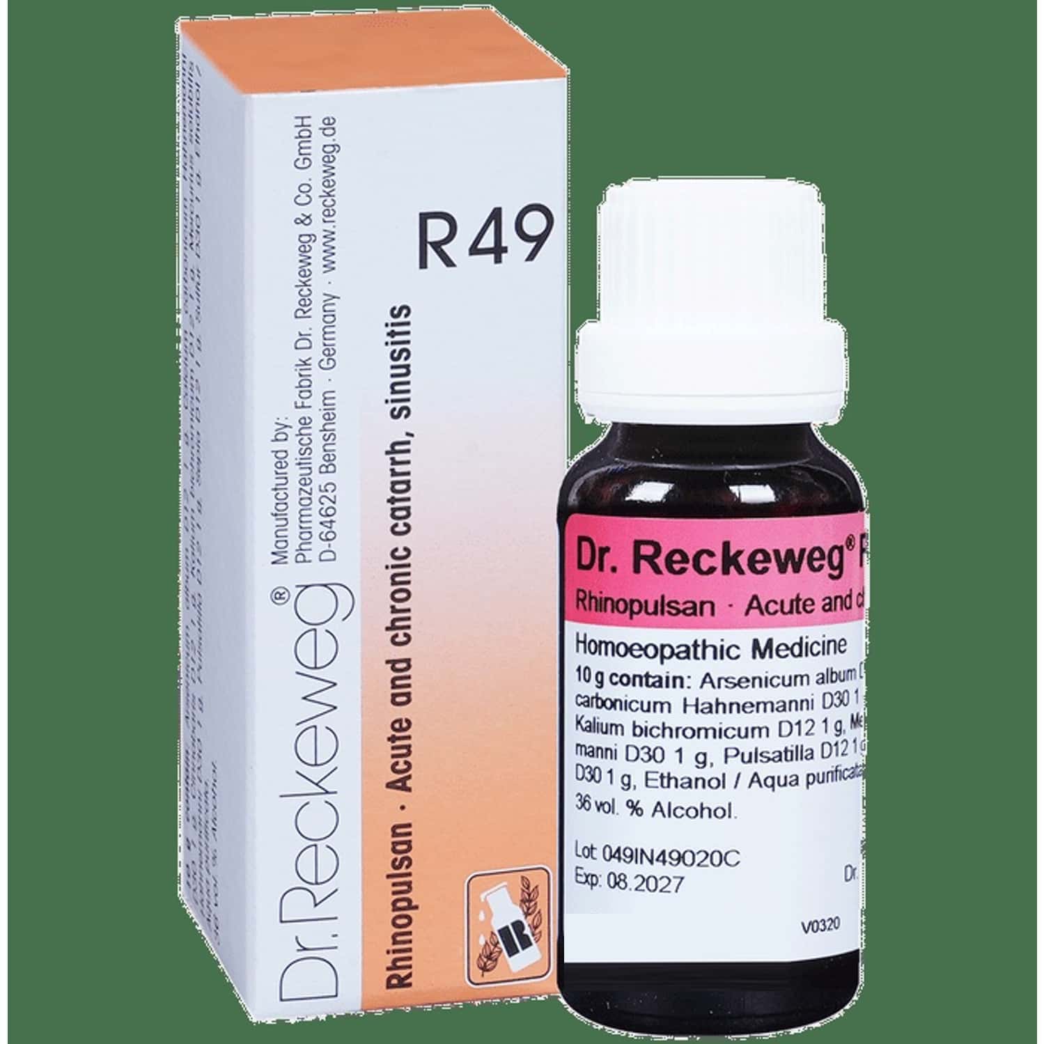 Dr. Reckeweg R49 Sinus Drops 22 Ml