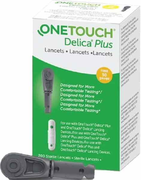 Onetouch Select Plus Glucometer Test Strips 100S Pack + 4 *25S Onetouch Delica Plus Lancets