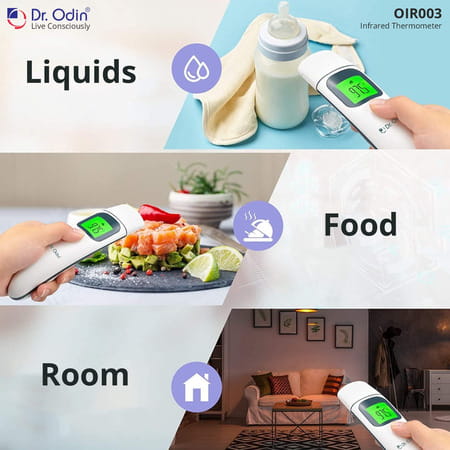 Dr. Odin Oir003 Non Contact Digital Infrared Thermometer For Forehead & Ear