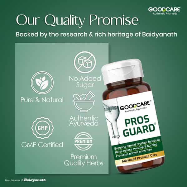Goodcare Pros Guard 60 Caps | Ayurvedic Prostate Support | Relieves Swelling | Burning & Urine Flow