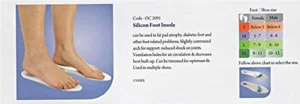 Flamingo Silicon Foot Insole Size Medium