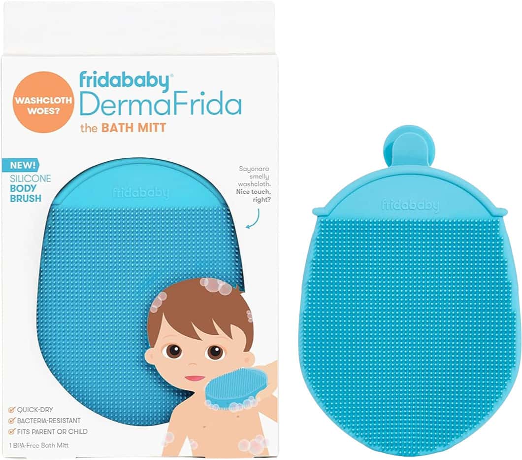 Fridababy Dermafrida Bath Mitt | Silicone Baby Body Brush | 1 Count