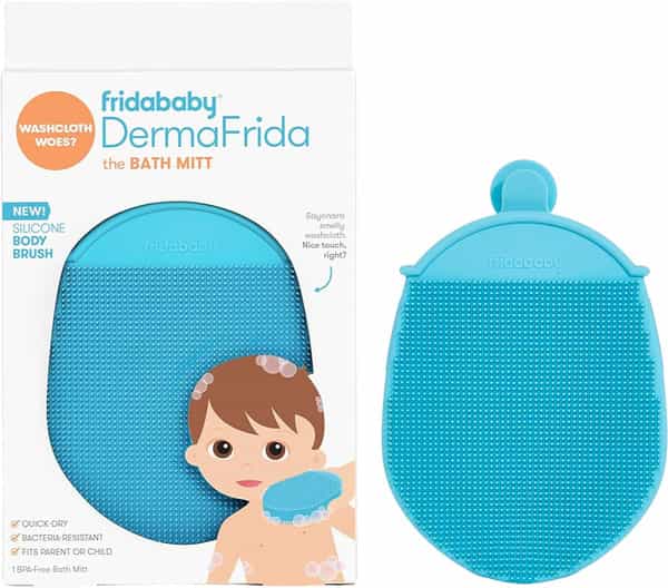 Fridababy Dermafrida Bath Mitt | Silicone Baby Body Brush | 1 Count