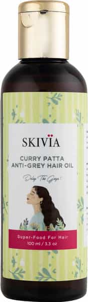 Skivia Curry Patta Anti Grey Hair Oil With Vitamin E & Amla - 100 Ml|Maintains Natural Pigment