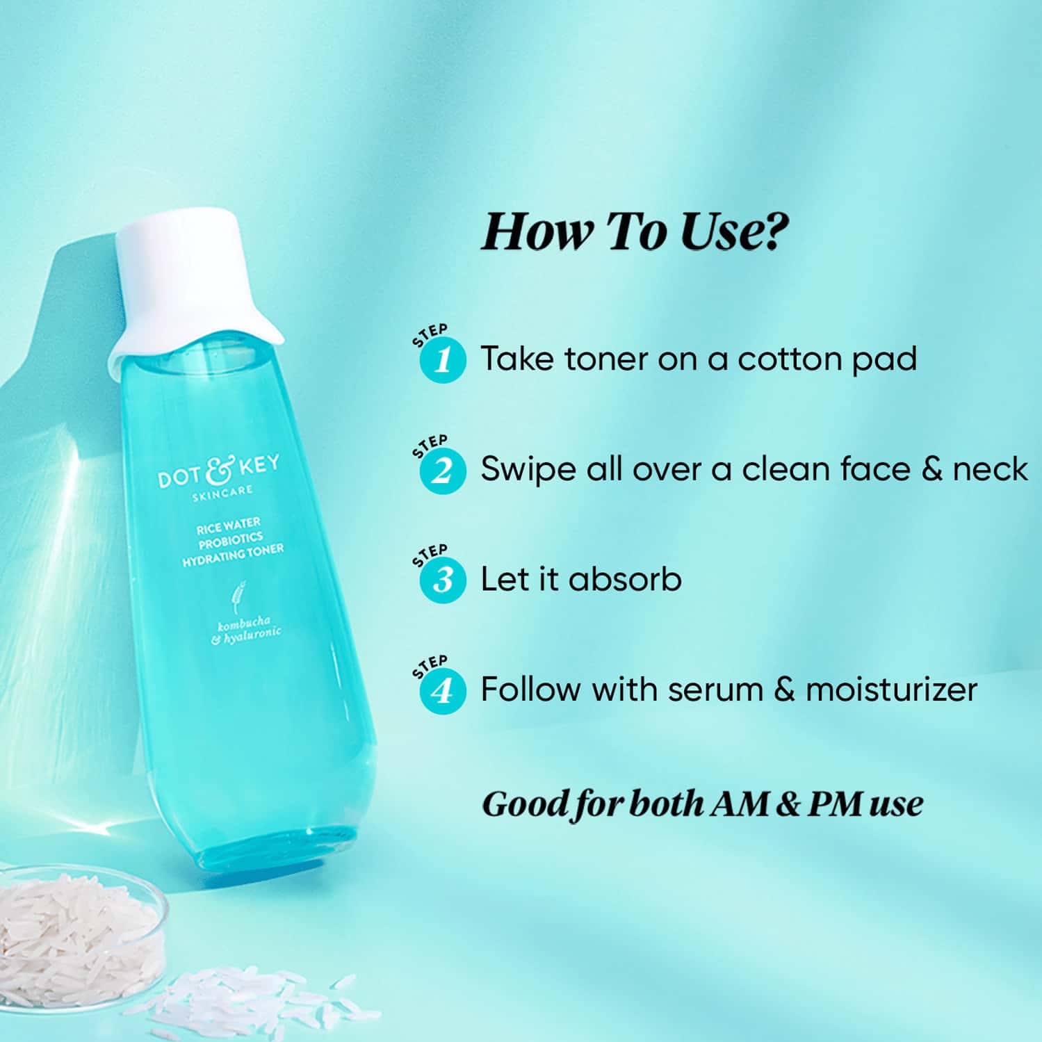 Buy DOT & KEY RICE WATER PROBIOTICS HYDRATING TONER 150ML Online & Get