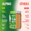 Alpino Natural Peanut Butter Smooth 1 Kg |30% High Protein Peanut Butter| Unsweetened Vegan