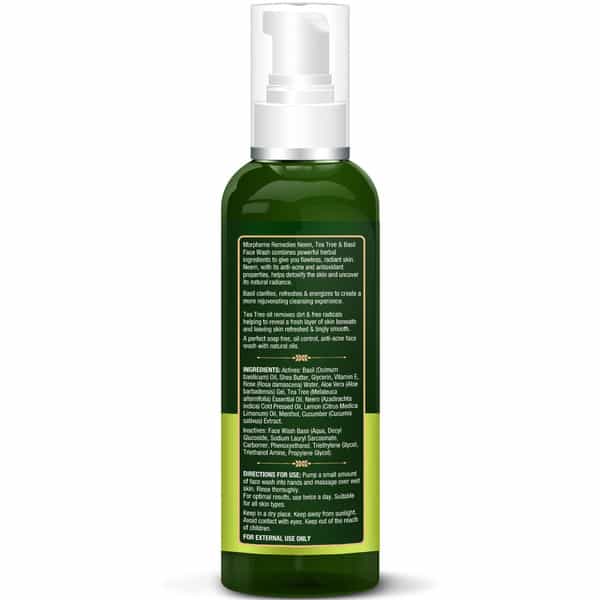 Morpheme Remedies Neem Tea Tree & Basil Face Wash 120Ml