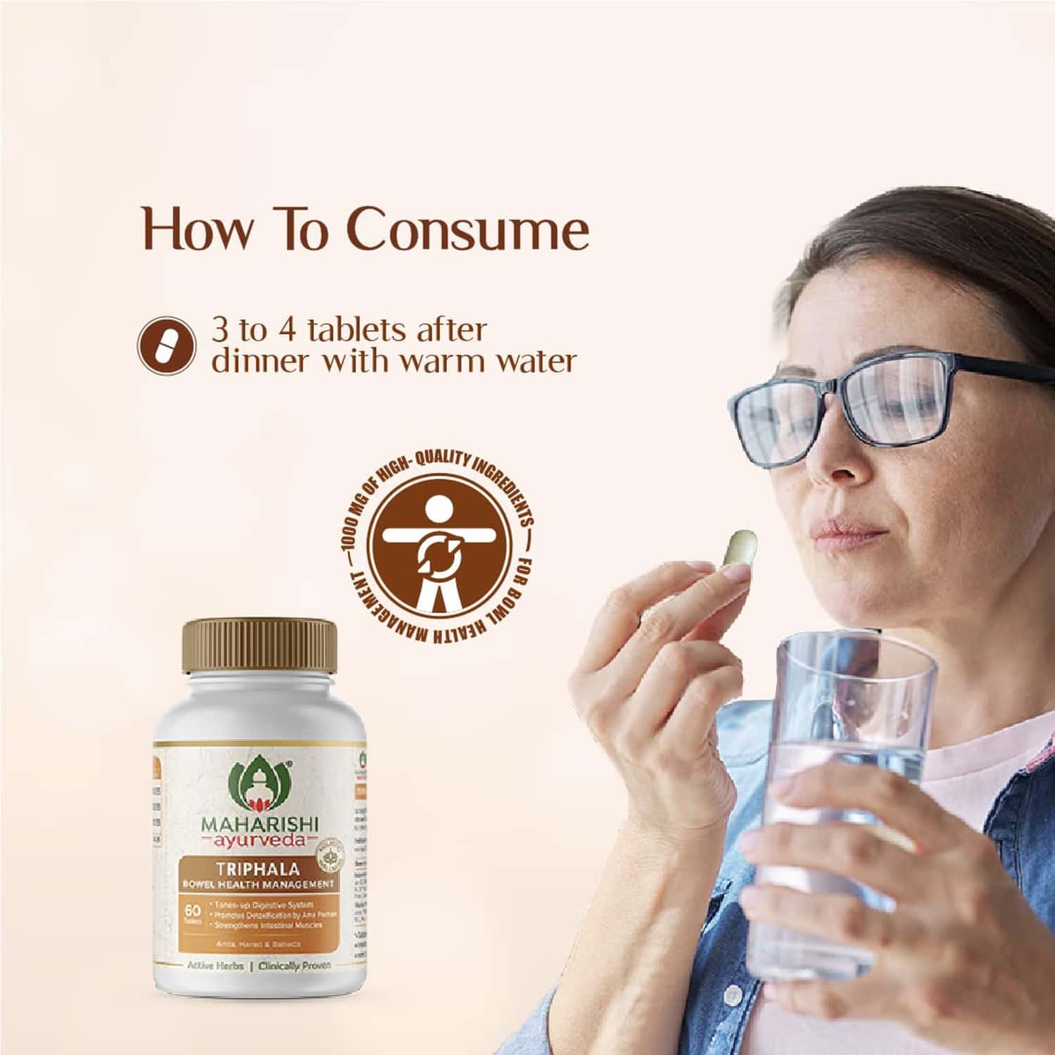 Buy MAHARISHI AYURVEDA TRIPHALA TABLETS HEALTHY DIGESTION RELIEVES