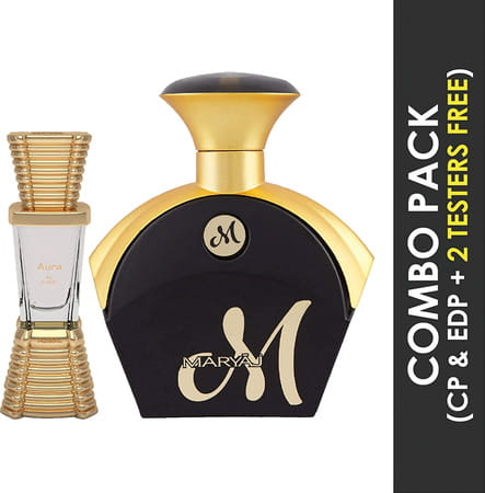 Ajmal Aura Cp Alcohol-Free Attar 10Ml For Unisex And Maryaj M For Her Edp 90Ml For Women