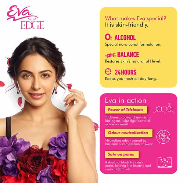 Eva Perfumed Deodrant Skinfriendly Body Spray For Woman Sweet 150Ml ( Pack Of 2)