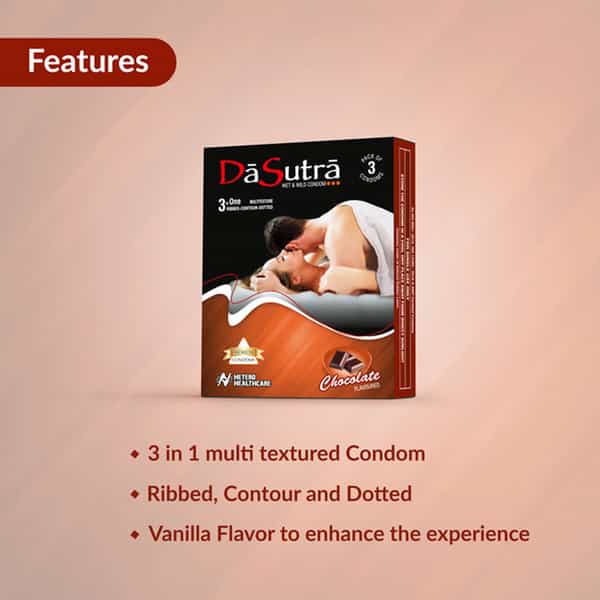 Dasutra Wet And Wild Condoms - Chocolate - 30 Peices (Pack Of 10)