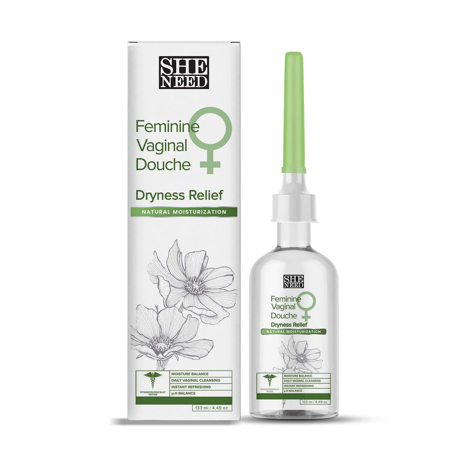 Sheneed Feminine Vaginal Douche-fresh Scent-with Ph-3.5 - 133 Ml