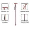 Guardian Walking Stick For Patients | Unisex | Foldable | Aluminum | Bronze