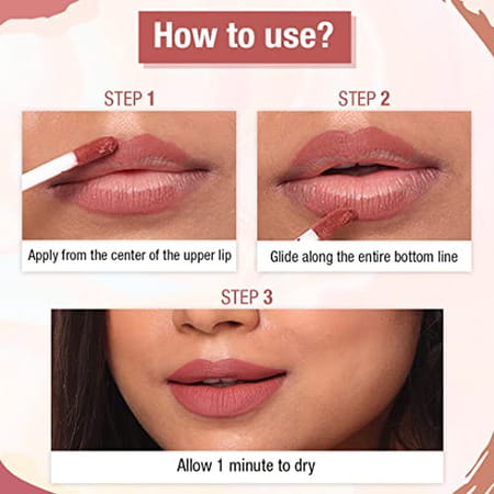 Tnw -The Natural Wash Matte Velvet Longstay Mini Liquid Lipstick - 01- Blush Nude - 1.2ml