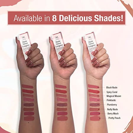 Tnw -The Natural Wash Matte Velvet Longstay Mini Liquid Lipstick - 01- Blush Nude - 1.2ml