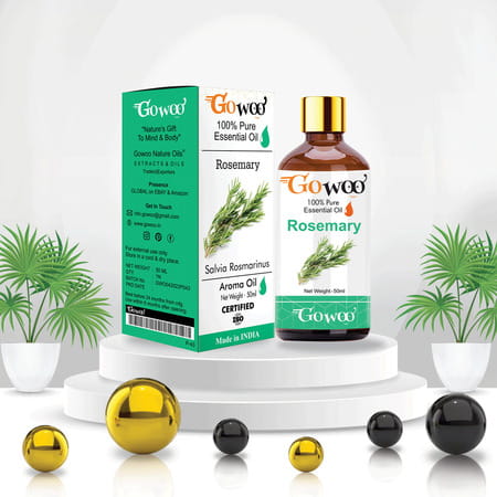 Go Woo 100% Pure Rosemary Oil - Therapeutic Grade 50 Ml