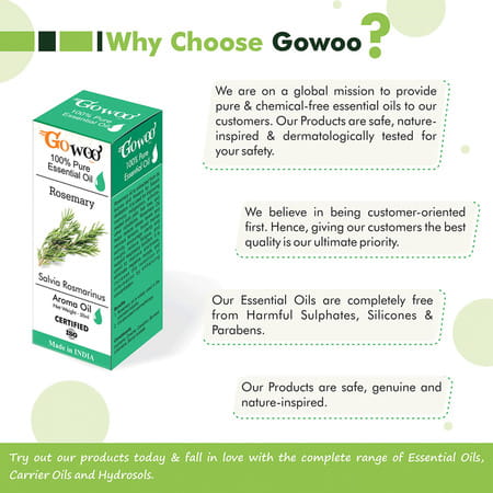 Go Woo 100% Pure Rosemary Oil - Therapeutic Grade 50 Ml