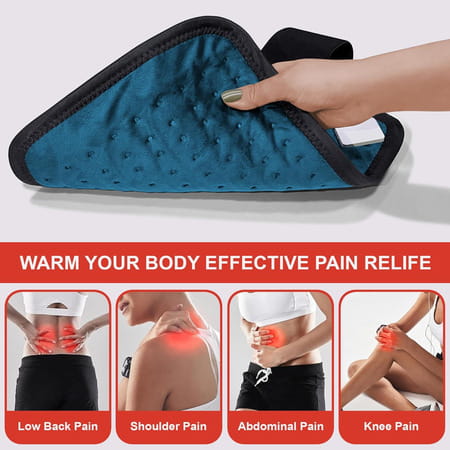 Addmax Electric Heating Pad Orthopaedic Heating Belt For Back Waist Stomach Pain Relief - Teal