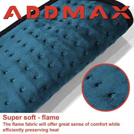 Addmax Electric Heating Pad Orthopaedic Heating Belt For Back Waist Stomach Pain Relief - Teal