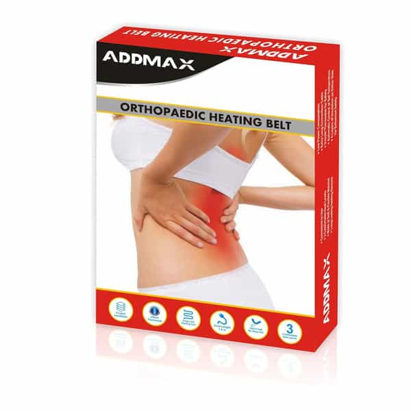 Addmax Electric Heating Pad Orthopaedic Heating Belt For Back Waist Stomach Pain Relief - Teal