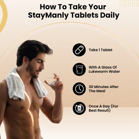 Nirvasa Staymanly Gold Tablet | Maximised Stamina | Vegetarian | 1 X 30 Tablet