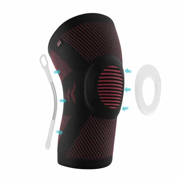 Tynor Knee Cap With Patellar Ring | Black & Pink | Xxl | 1 Unit