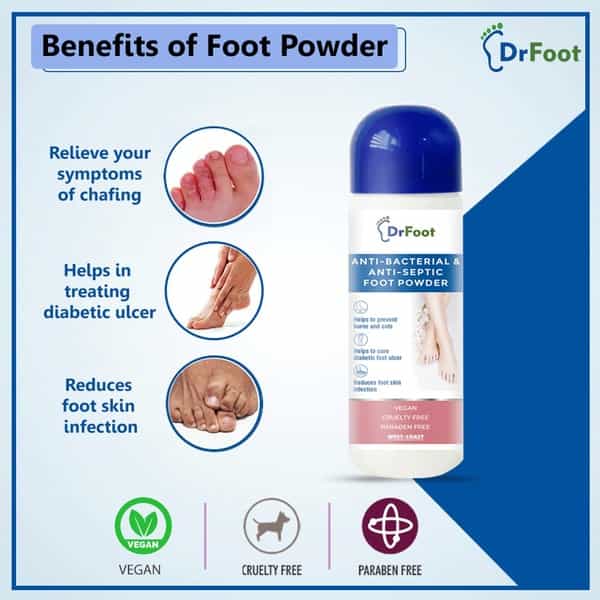 Dr Foot Antibacterial & Antiseptic Foot Powder 100Gm